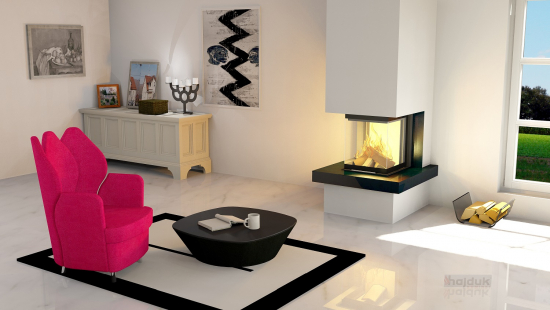 EEK A+ 3-Scheiben-Kaminbausatz ROYAL mit HAJDUK SMART 3PLh - 7,5 kW