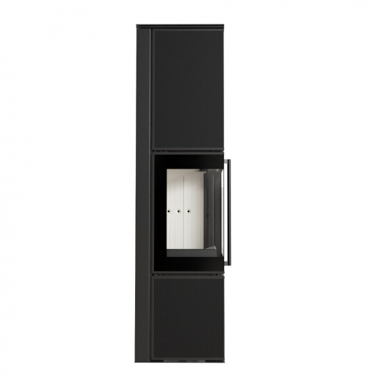 *EEK A Eck-Kaminofen Kratki TORA/L mit Quarzsinter Nero Assoluto mit 8kW