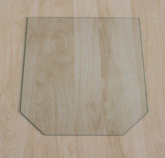 Sechseck 120x130cm - Funkenschutzplatte Kaminbodenplatte Glasplatte