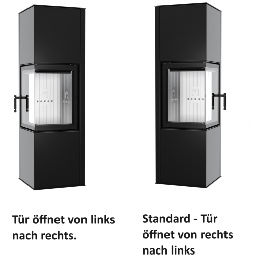 EEK A+ Eck-Kaminofen Hitze SIGA, raumluftunabh. -6,5kW