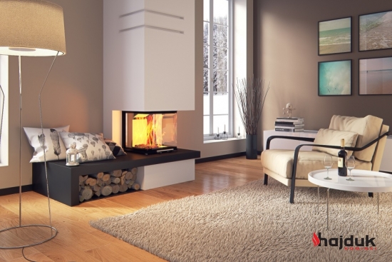 EEK A+ 3 Scheiben-Kamineinsatz HAJDUK Smart 3PLh Schiebetür - 7,5 kW