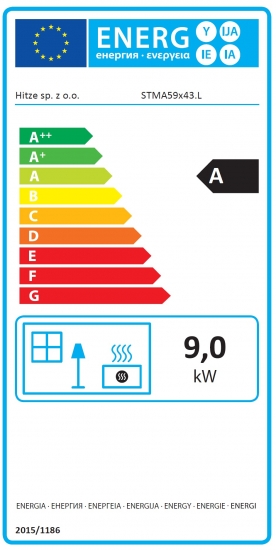 EEK A Eck-Kamineinsatz HITZE STMA59X43.L mit 9kW