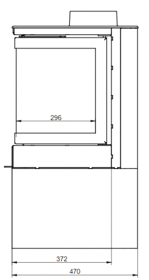 EEK A+ 3seitiger Kaminofen DORAKO STO M 14 3F ECODESIGN - 8,5 kW