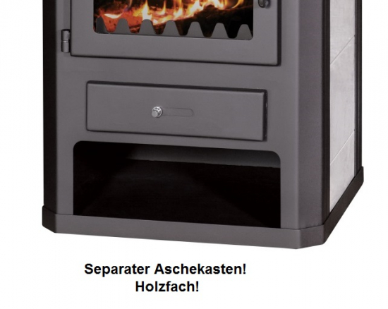 EEK A Kaminofen Victoria Comfort K schwarz mit Kachelverkleidung - 11kW