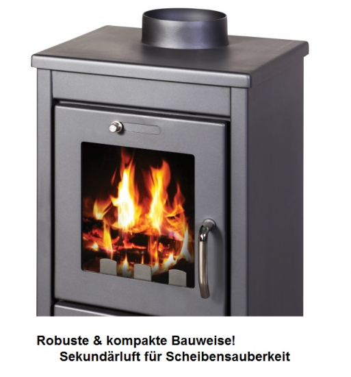 EEK A Kaminofen Victoria Deluxe SM mit 7kW schwarz
