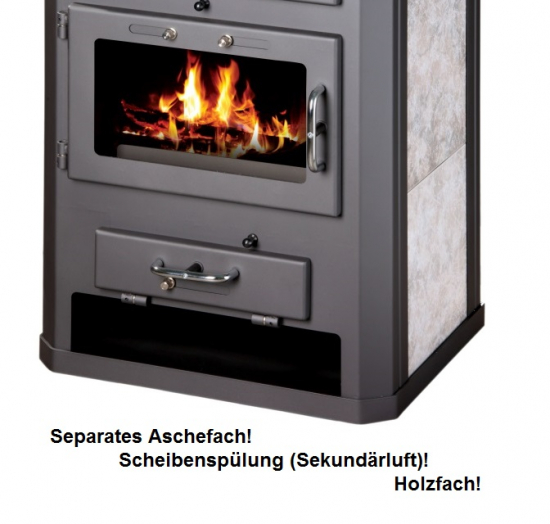 EEK A Kaminofen mit Backfach Victoria Grande F – 12kW