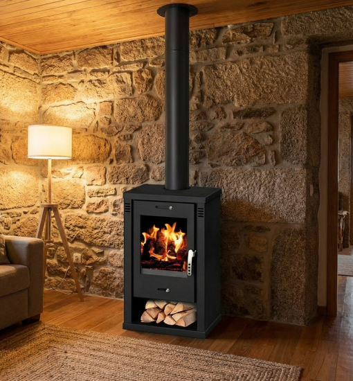 EEK A+ Kaminofen Victoria Verona schwarz - 7,52 kW
