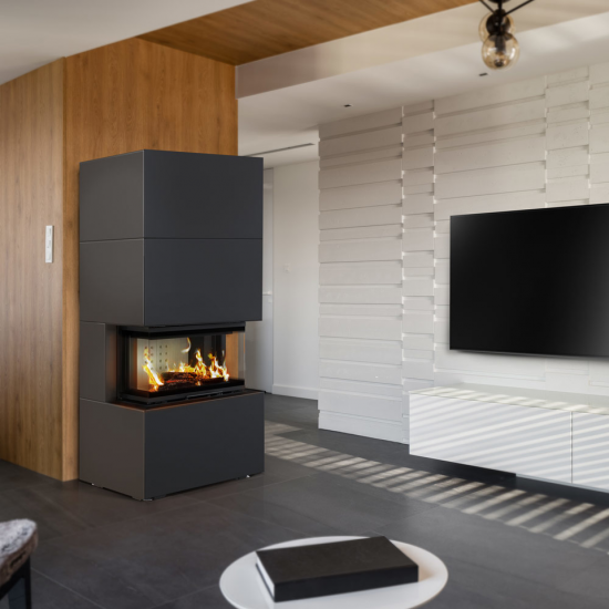 EEK A Panorama-Kamin Kratki HOME EASY BOX mit NBC 7 mit 7kW - Kaminbausatz
