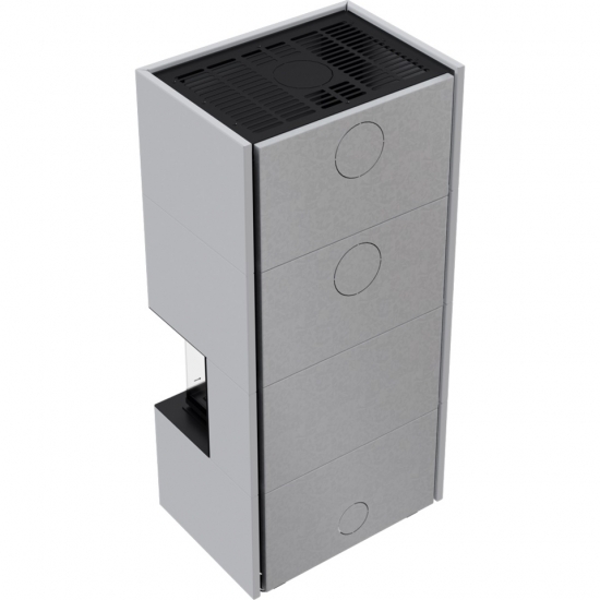 EEK A Panorama-Kamin Kratki HOME EASY BOX weiß mit NBC 7 mit 7kW - Kaminbausatz