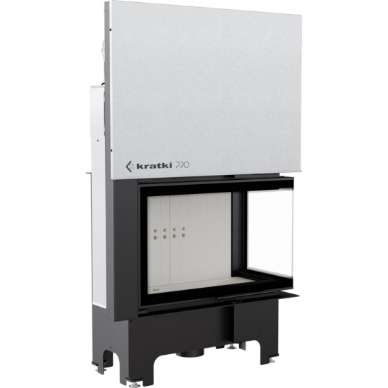 A+ ECK-Kamineinsatz Kratki VNP/810/410 rechts mit Schiebetür - 14 kW