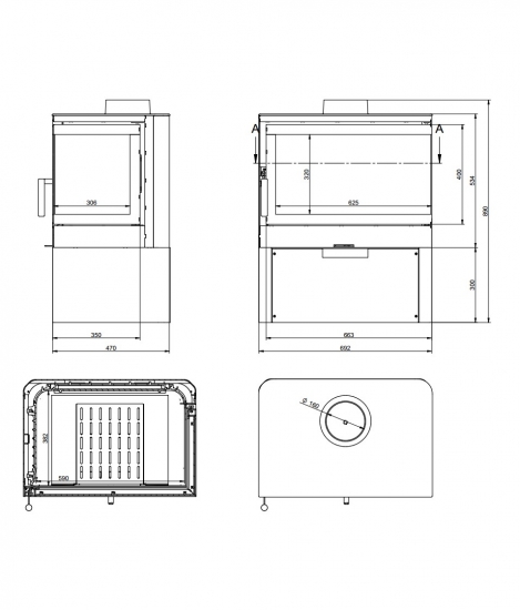 EEK A+ Eck-Kaminofen DORAKO STO M 14 L ECODESIGN - 8,5 kW