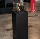 Echtfeuer-Dekokamin Bioethanol Kamin Freistehend TOWER - schwarz