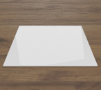 Quadrat 90x90cm Glas weiß - Funkenschutzplatte Kaminbodenplatte Glasplatte Ofenplatte