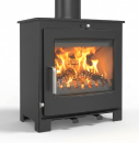 EEK A Kleiner Kaminofen K05, externe Zuluft, Holz&Kohle + dauerbrandf. – 4,6/6,2 kW