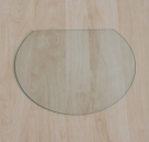 Kreisabschnitt 120x105cm - Funkenschutzplatte Kaminbodenplatte Glasplatte